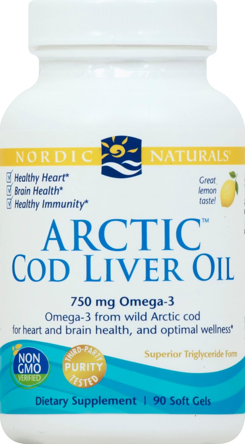 Nordic Naturals Arctic CLO Soft Gels for Heart, Brain Health, Wellness - 90 Count