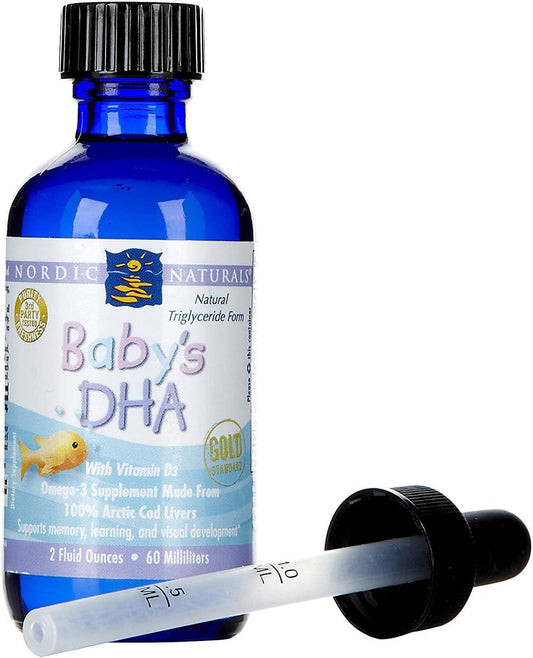 Nordic Naturals Baby DHA Liquid Supplement - 2 Fl Oz, Omega-3 for Infant Brain Development