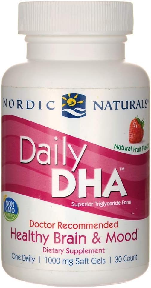 Nordic Naturals Daily DHA Soft Gels for Brain and Mood Support - 30 Count