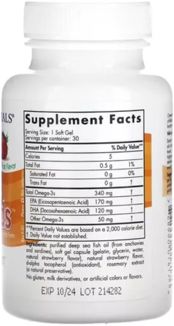 Nordic Naturals Daily Omega Kids Soft Gels for Heart Health - 30 Count