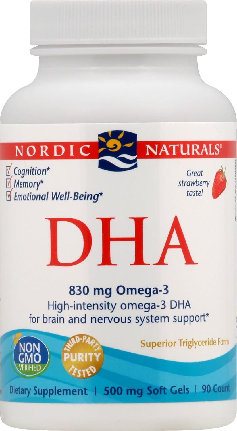 Nordic Naturals DHA Soft Gels for Brain and Nervous System Support - 90 Count