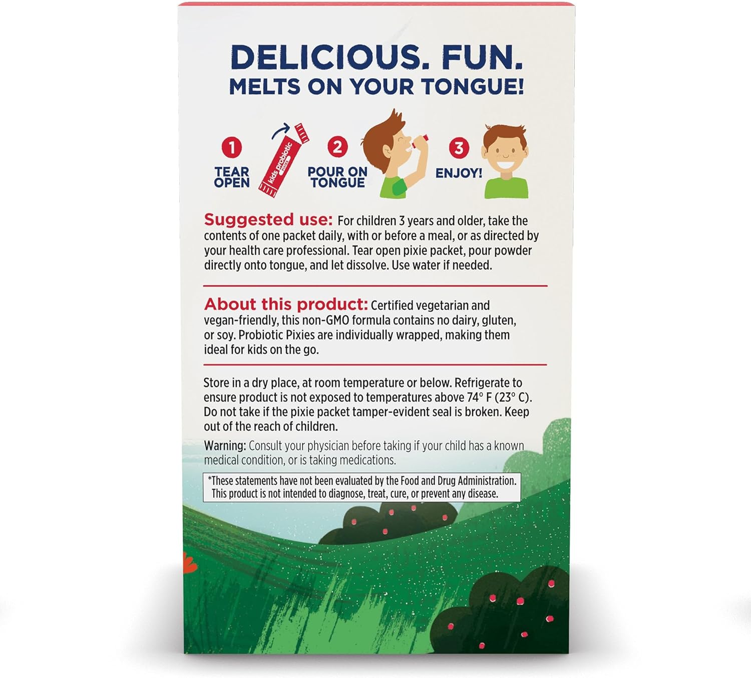 Nordic Naturals Kids Probiotic Pixies, Mixed Berry - 30 Packets - 3 Billion CFU - Digestive & Immune Support - Non-GMO Vegan - 30 Servings