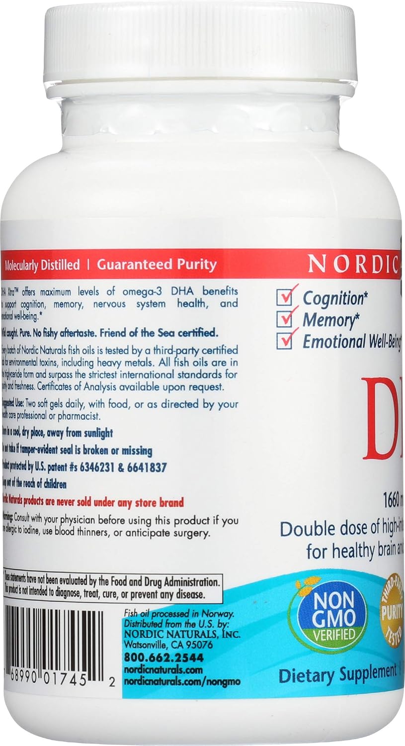 Nordic Naturals Strawberry DHA Xtra Soft Gels - 1660 MG, 60 Count