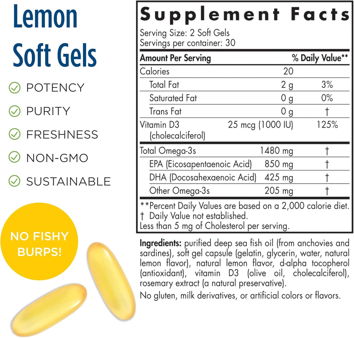 Nordic Naturals Ultimate Omega-D3 Sport Soft Gels - Lemon Flavor - 60 Count - High Omega-3 and Vitamin D3 - NSF Certified - Supports Muscle, Bones, Focus, and Endurance - 30-Day Supply