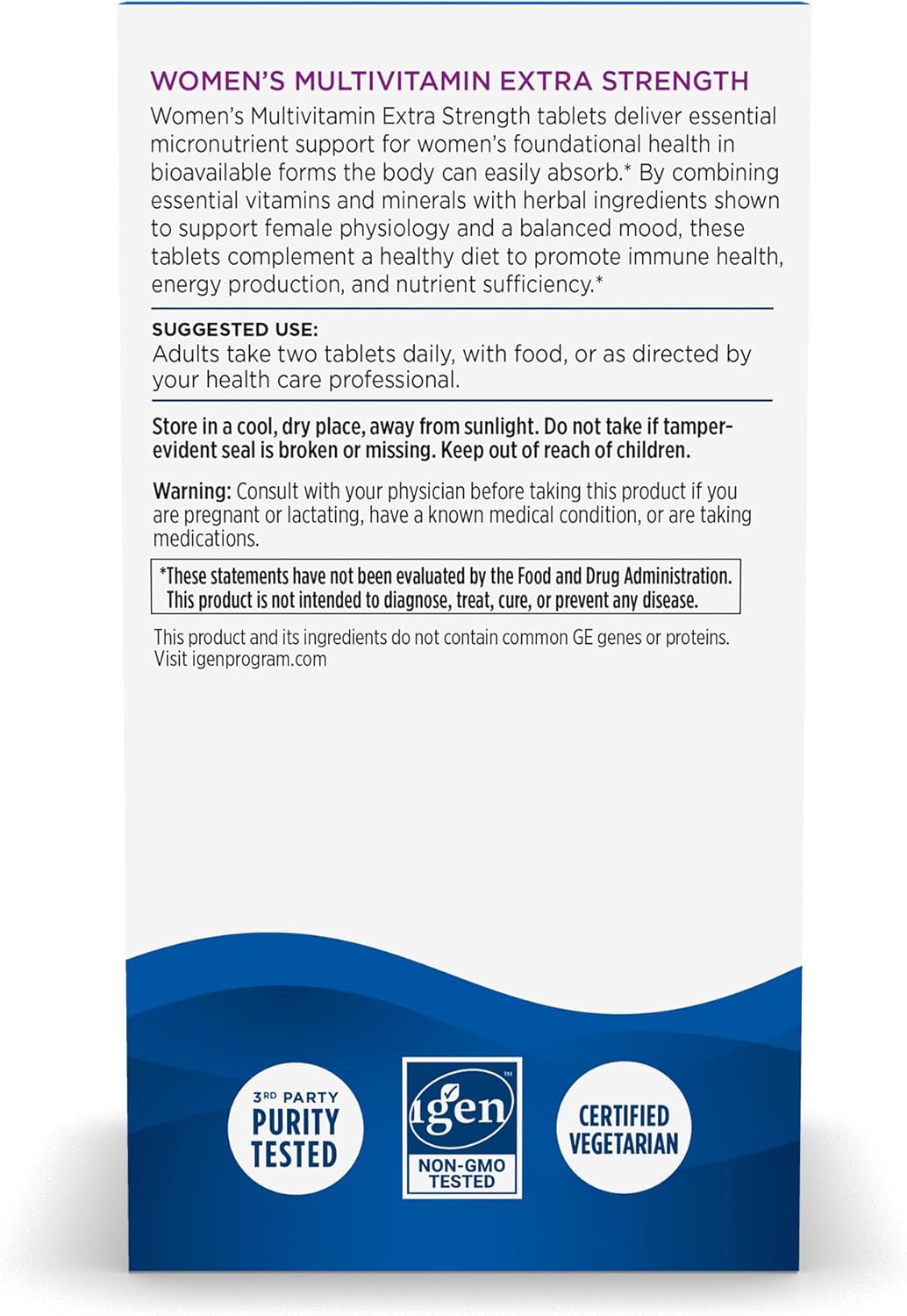 Nordic Naturals Women's Multivitamin Extra Strength for Skin, Hair, Energy, Bone & Immunity - 60 Tablets