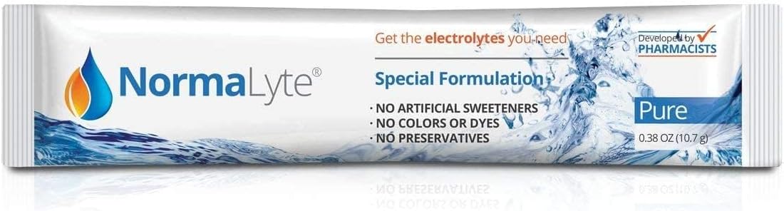 NormaLyte Oral Rehydration Salts - 18 Stick Packs for Quick Absorption - Potassium Supplement for Dehydration Recovery - Energy Supplements with Pure Ingredients