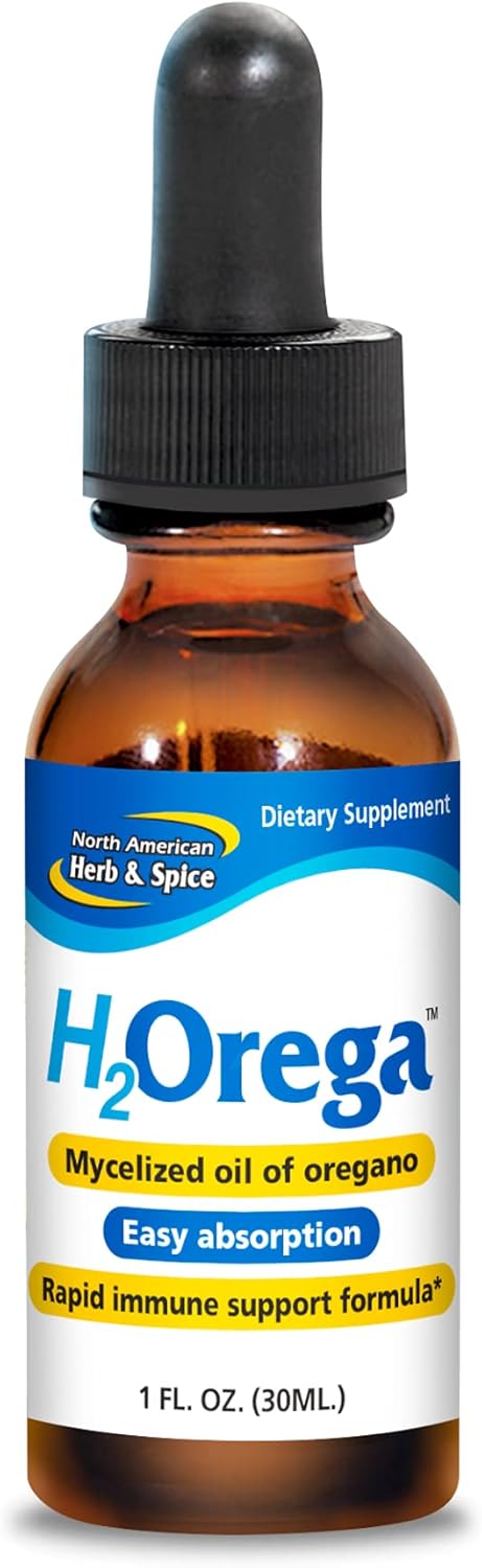 NORTH AMERICAN HERB & SPICE H2Orega 1 fl. oz. Mycelized Oil of Oregano Immune Support Formula
