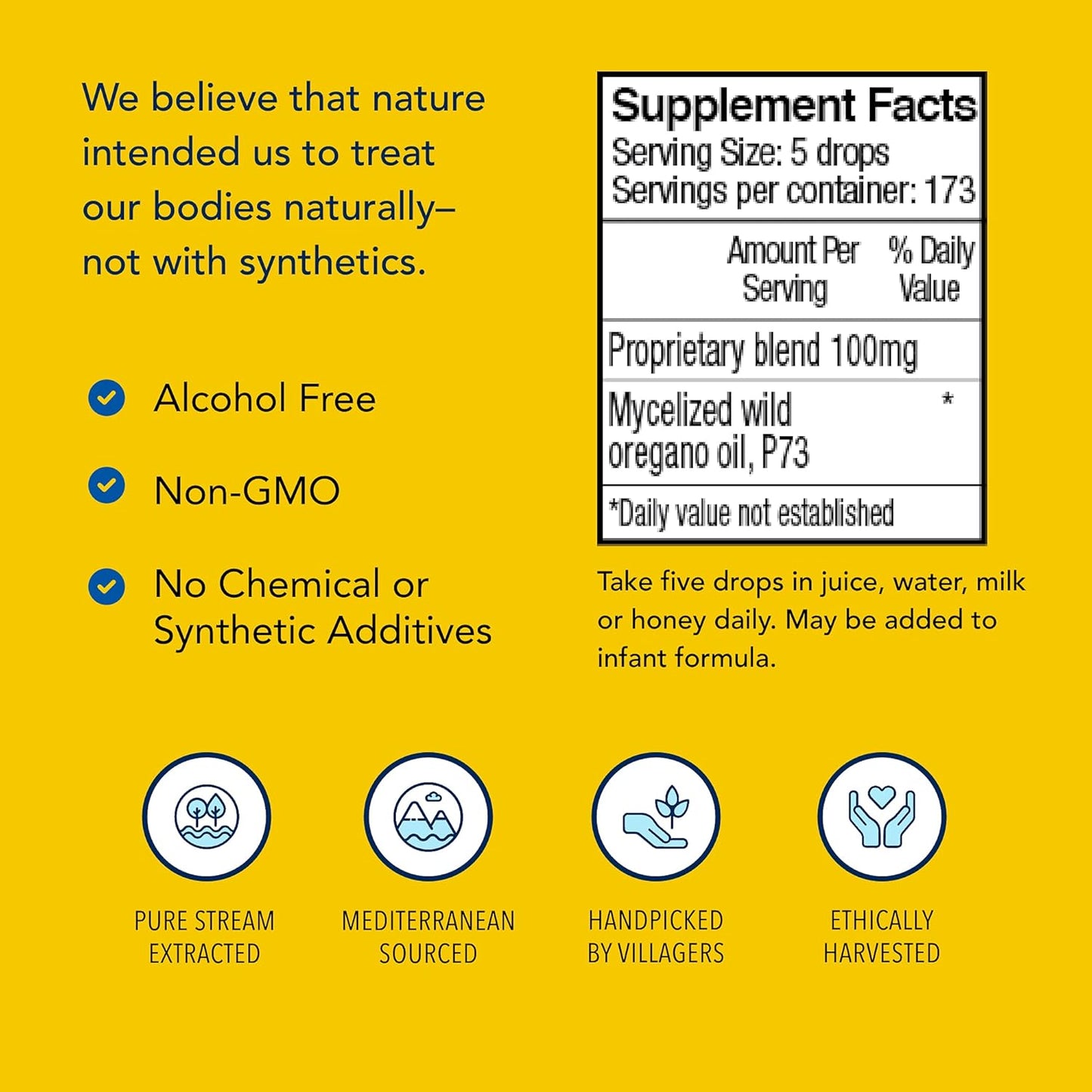 NORTH AMERICAN HERB & SPICE H2Orega 1 fl. oz. Mycelized Oil of Oregano Immune Support Formula