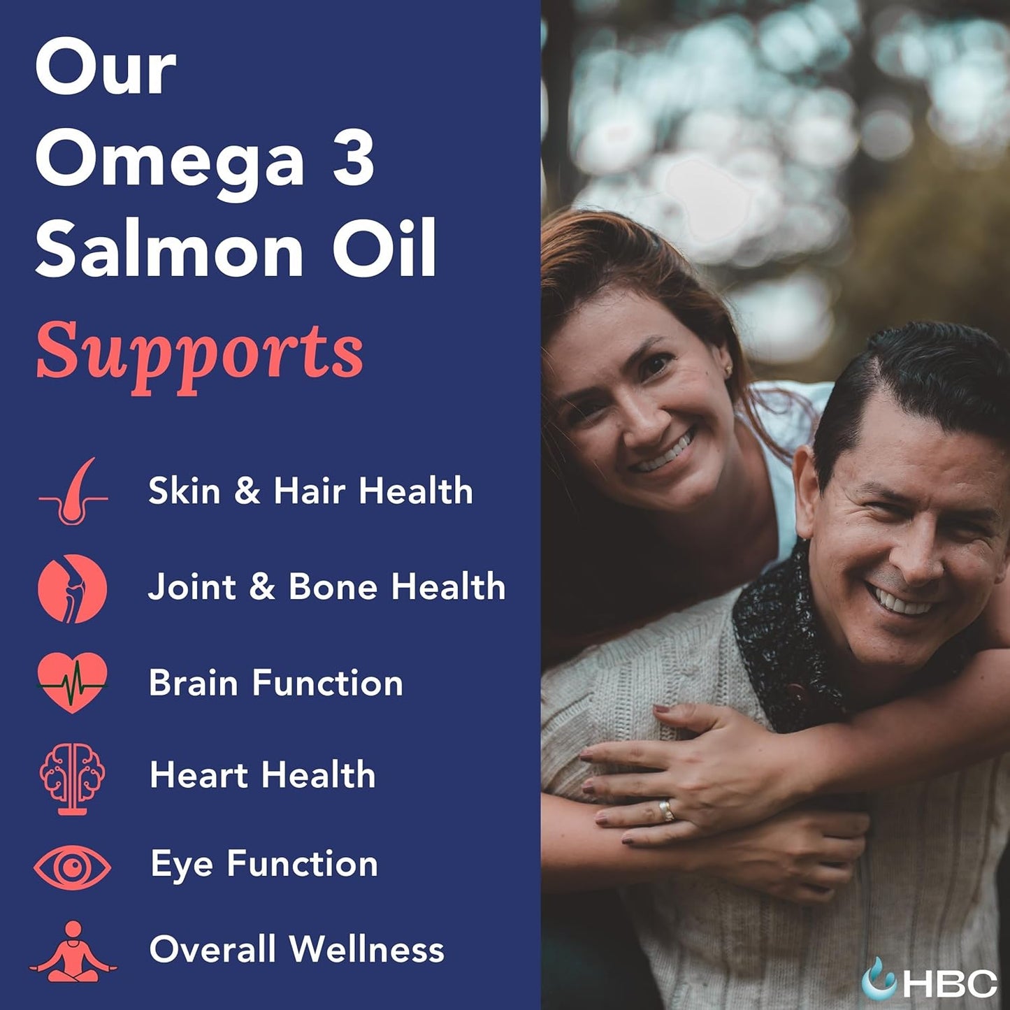 Norwegian Salmon Oil Capsules - High Strength Omega 3 Fish Oil Supplement with EPA, DHA & Astaxanthin for Eye, Brain & Heart - 90 Caps