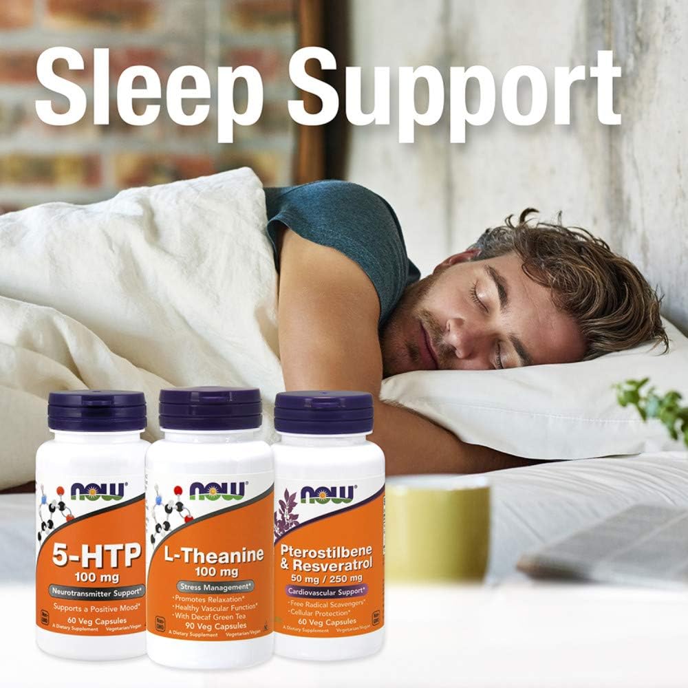 Now Foods 5-HTP 200 mg - 120 Vegetarian Capsules for Mood Support and Relaxation