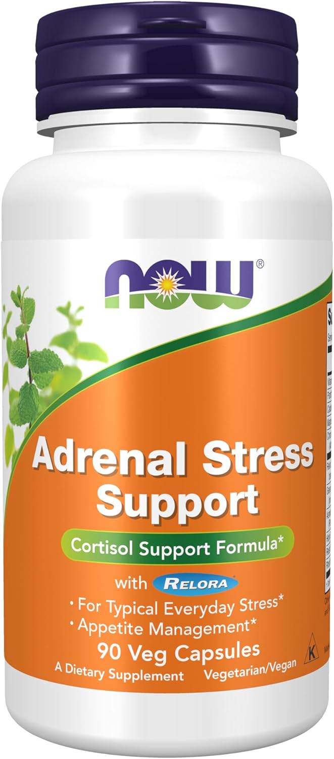 NOW Foods Adrenal Stress Support Supplement with Relora for Everyday Stress and Appetite Management, 90 Veg Capsules