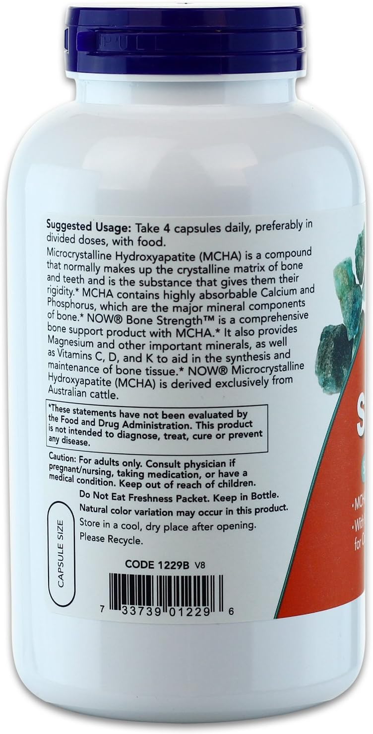 Now Foods Bone Strength Supplement - 480 Capsules (2 Pack) for Healthy Bones and Joints