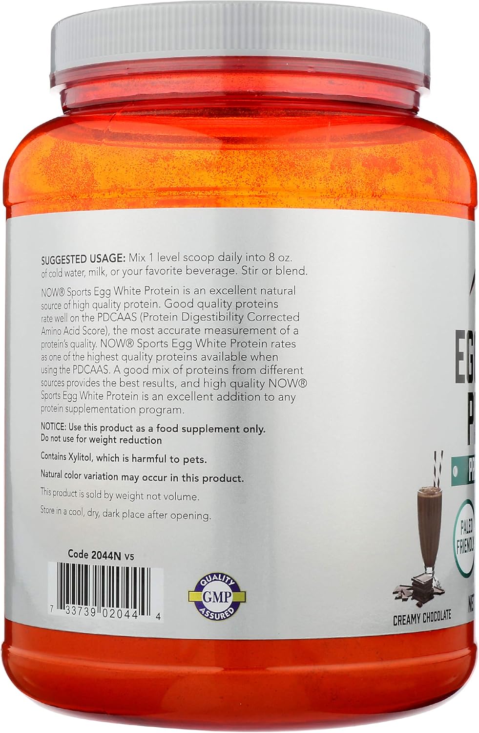 Now Foods Chocolate Egg White Protein Powder - 24 Ounce Jar