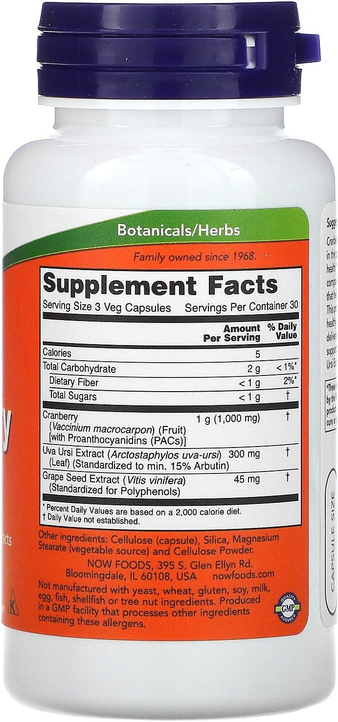 Now Foods Cranberry Extract 90 Vcapsules with Standardized Formula for Urinary Health