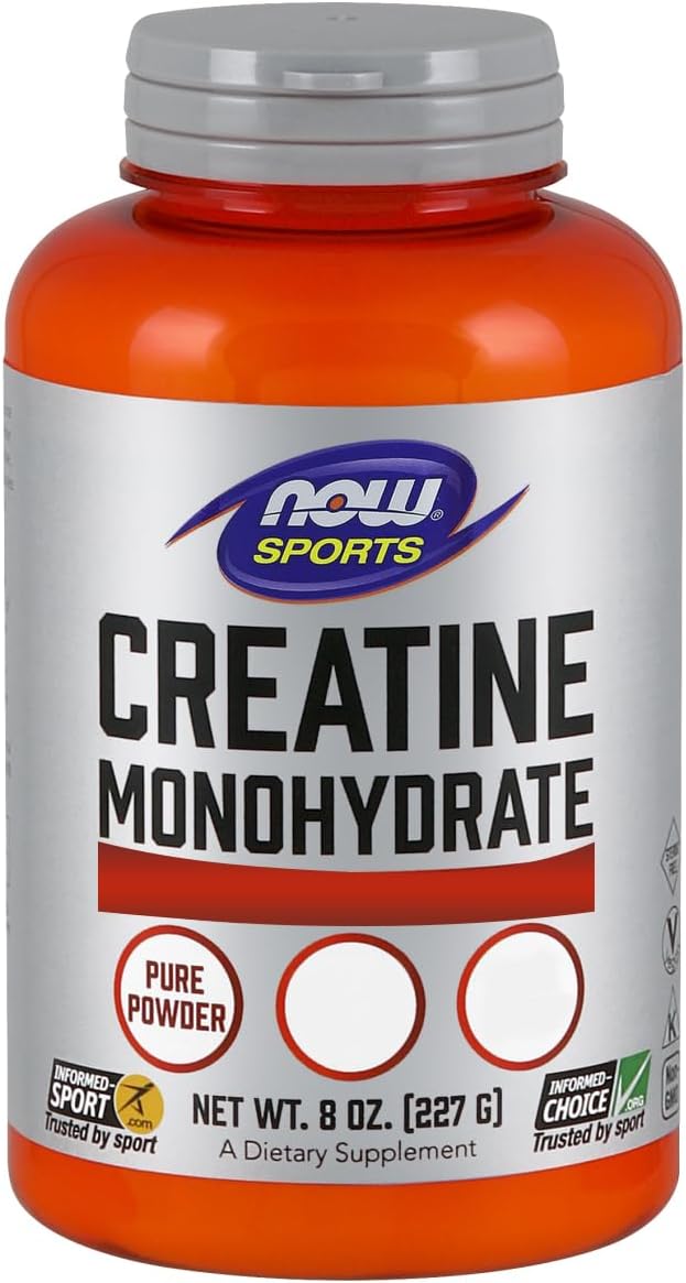 Now Foods Creatine Monohydrate Powder - 2 Pack of 8 oz. Tubs