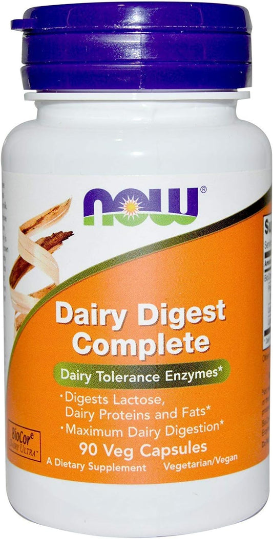 Now Foods Dairy Digest Complete - 180 Capsules (90 Capsules per Pack, Pack of 2)