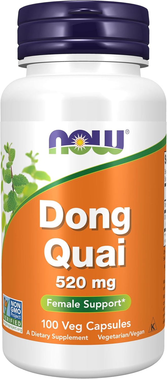 NOW Foods Dong Quai 520 mg Veg Capsules - Female Support Supplement