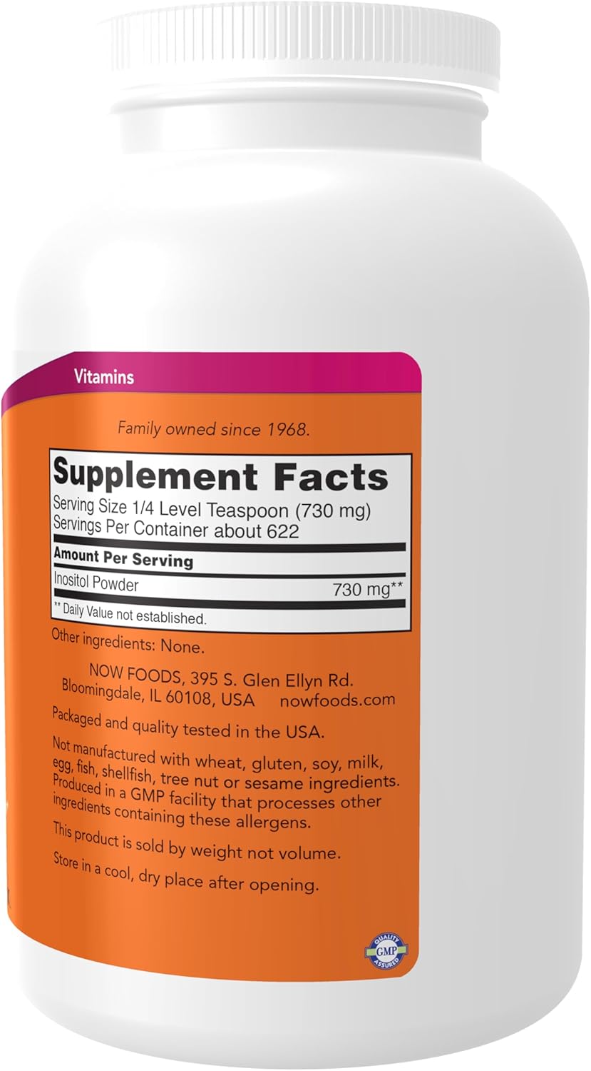 NOW Foods Inositol Powder - 1lb for Neurotransmitter Signaling and Cellular Health