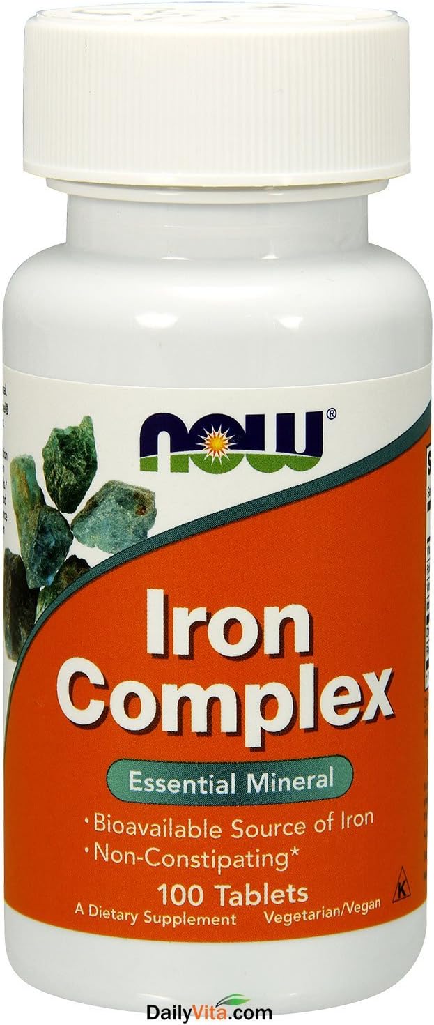 NOW Foods Iron Complex - 200 Tablets Pack
