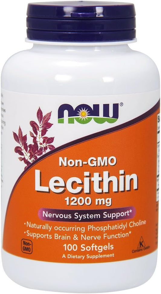 Now Foods Lecithin Softgels - 19 Grain, 1200 mg, Pack of 100