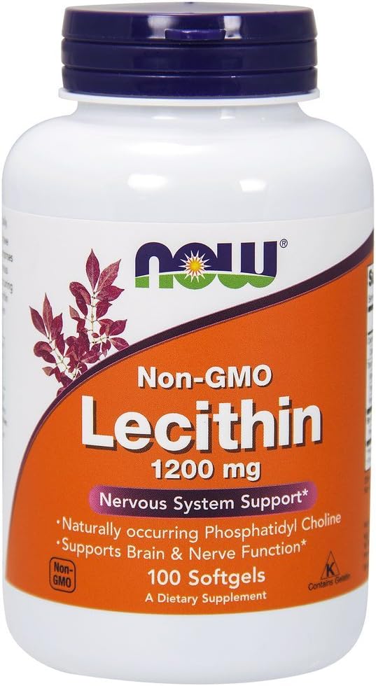 Now Foods Lecithin Softgels - 19 Grain, 1200 mg, Pack of 100