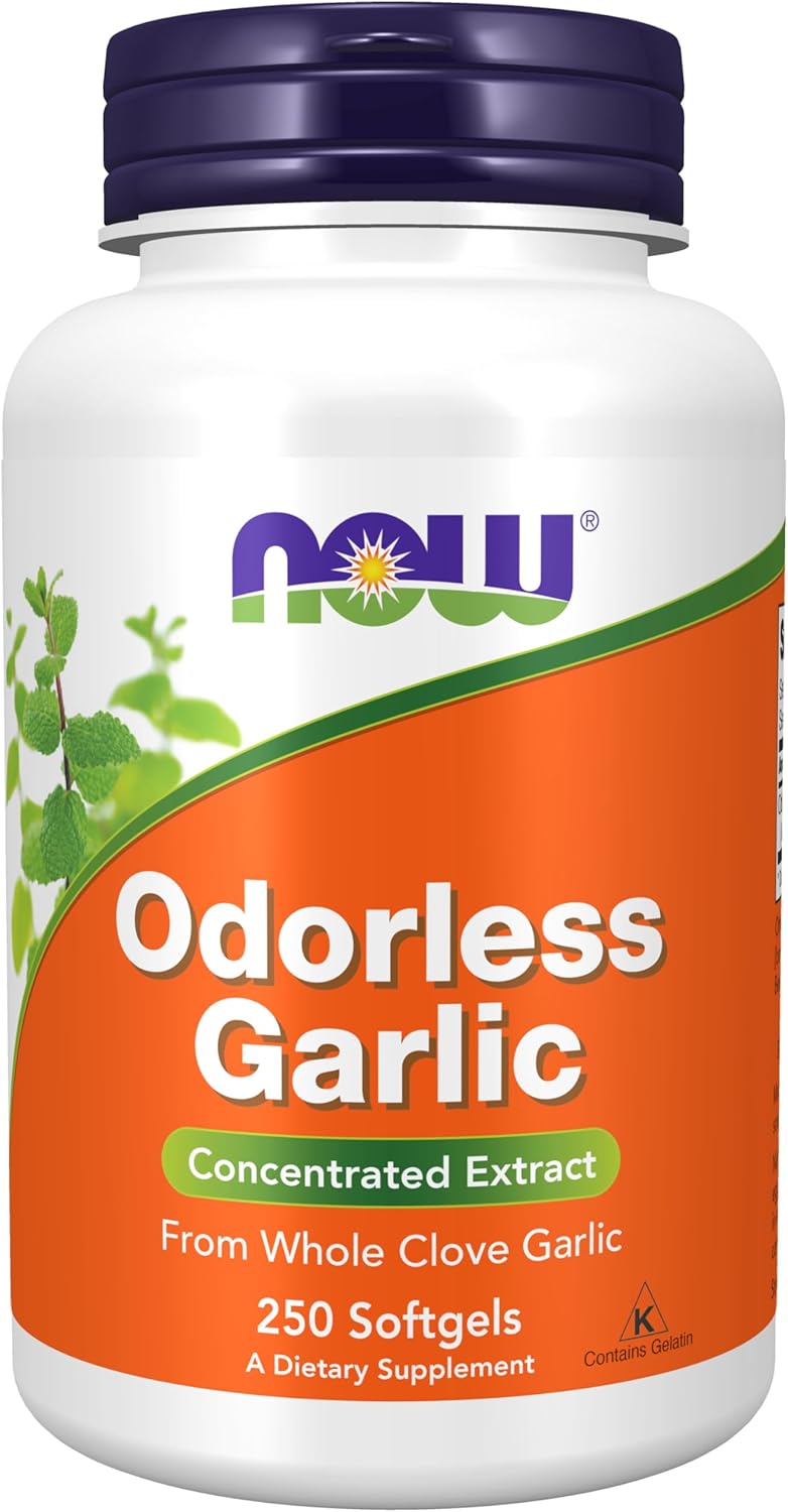 NOW Foods Odorless Garlic Supplements - Concentrated Extract in 250 Softgels