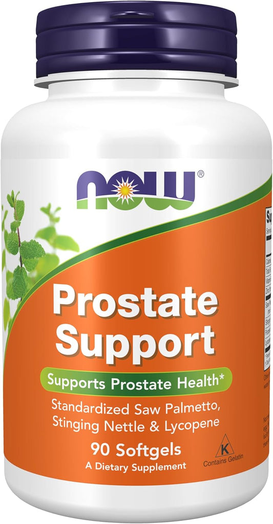 NOW Foods Prostate Support Softgels with Saw Palmetto, Nettle & Lycopene - 90 Softgels