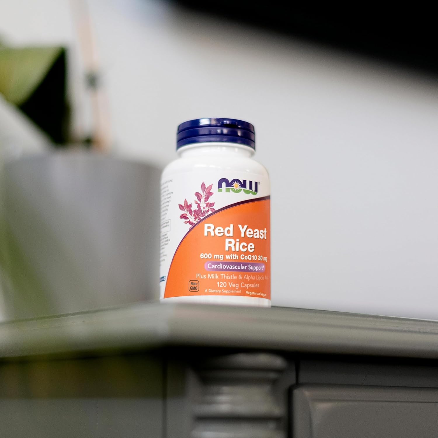 NOW Foods Red Yeast Rice with CoQ10, Milk Thistle, and Alpha Lipoic Acid - 120 Veg Capsules