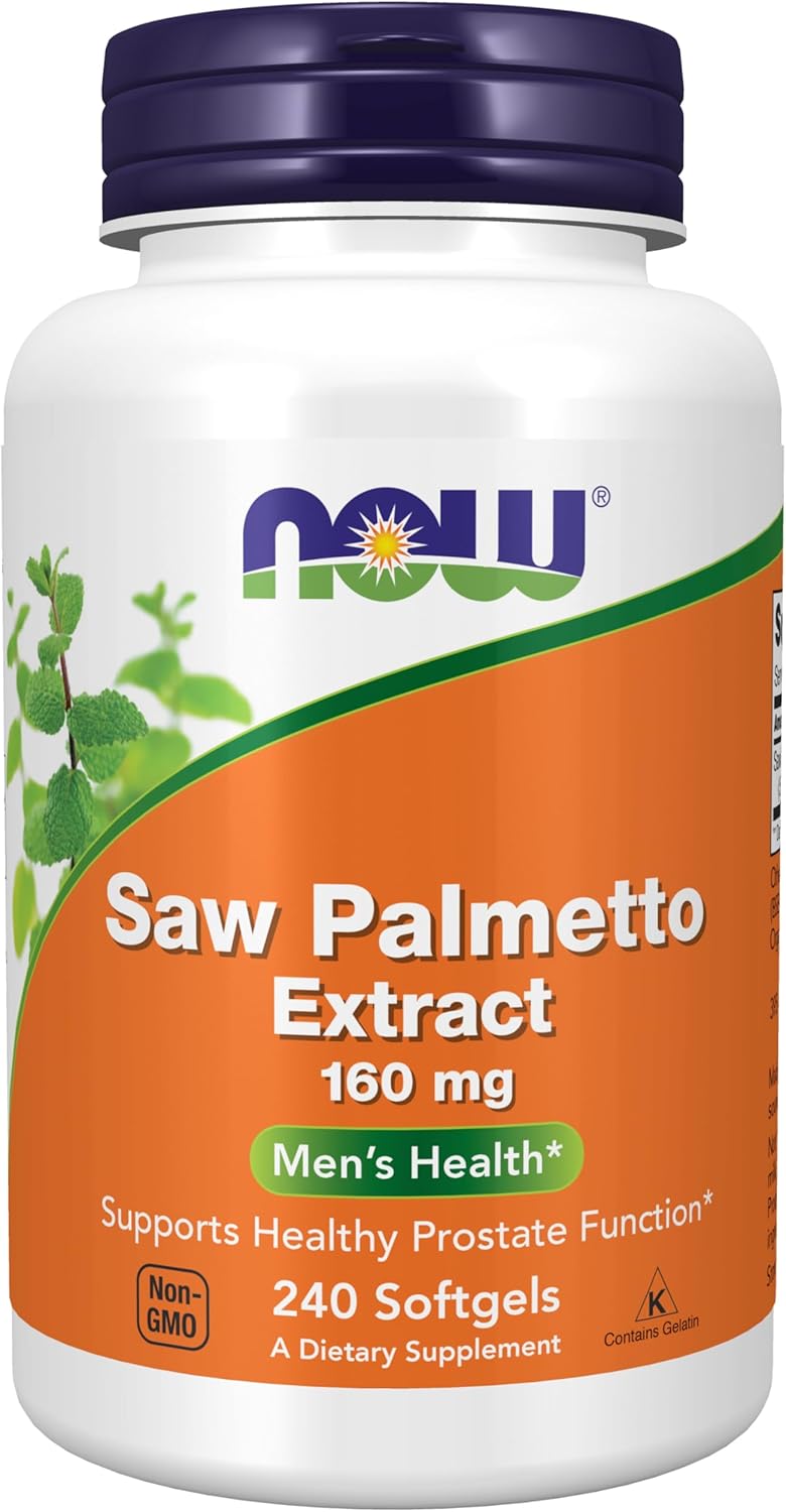 NOW Foods Saw Palmetto Extract 160 mg Softgels for Men's Health - 240 Count