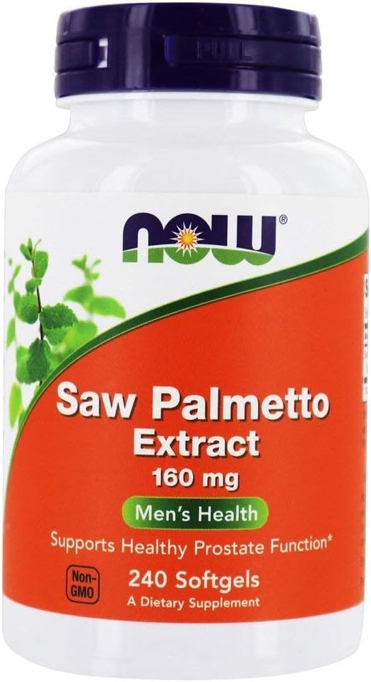 NOW Foods Saw Palmetto Extract Softgels - 240 Count, 160 mg - Prostate Health Support Supplement