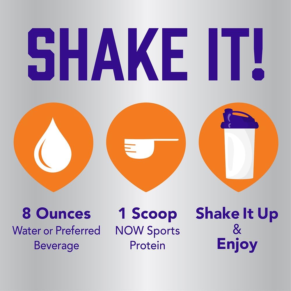 NOW Foods Sports Nutrition: Creamy Chocolate Pea Protein Powder, 24g, Easily Digestible, 2lb