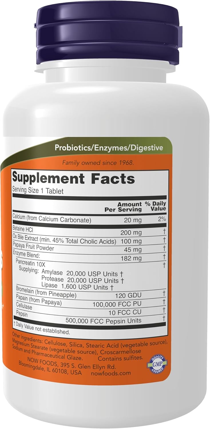 NOW Foods Super Enzymes Supplement - 90 Tablets for Digestive Health