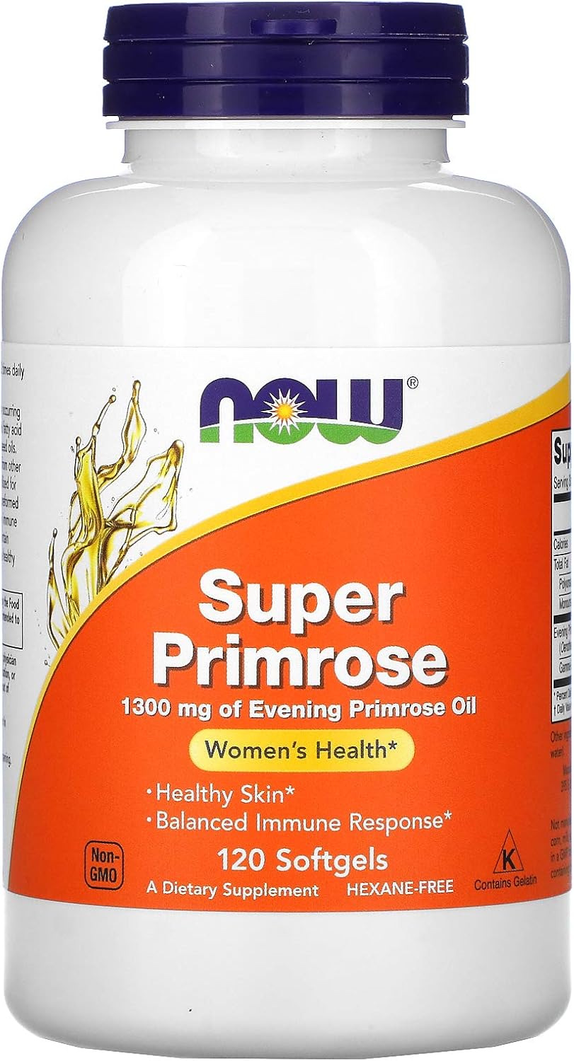 Now Foods Super Primrose 1300Mg Softgels - 120 Count - Available at Prefectmart