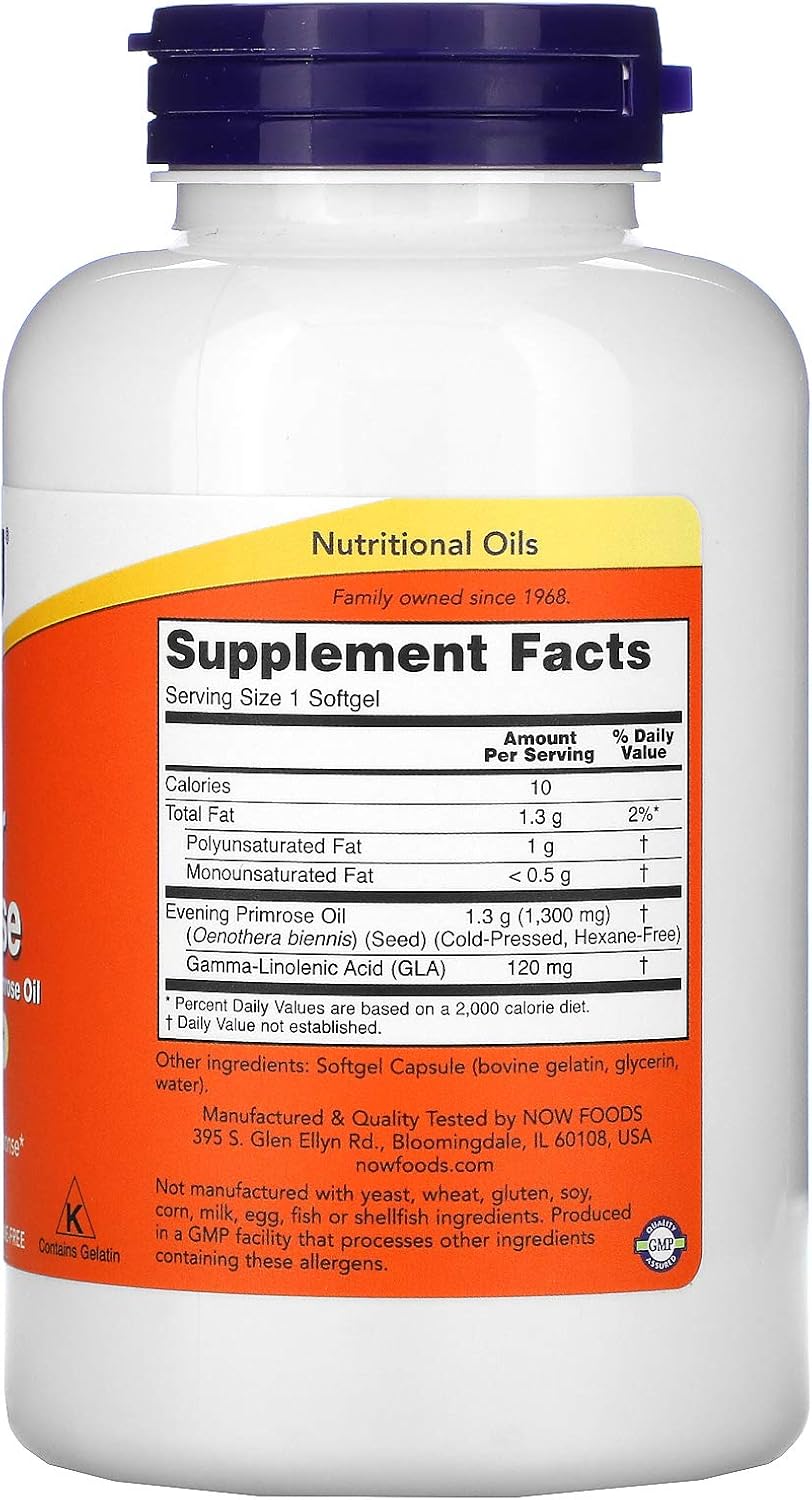 Now Foods Super Primrose 1300Mg Softgels - 120 Count - Available at Prefectmart