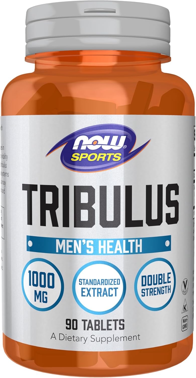 NOW Foods Tribulus Terrestris 1000mg Double Strength Men's Health Supplement 90 Tablets