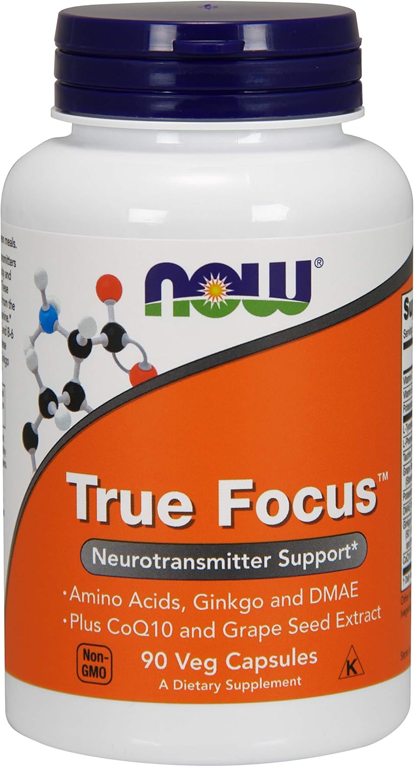 Now Foods True Focus - 90 Vegetarian Capsules for Cognitive Support and Mental Clarity