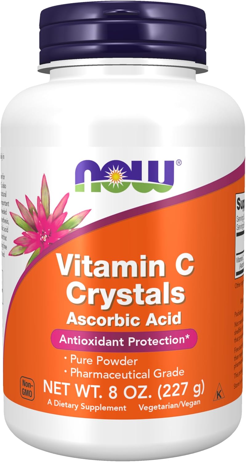 NOW Foods Vitamin C Crystals Powder - Antioxidant Protection - 8 oz Bottle