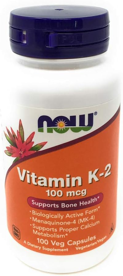 Now Foods Vitamin K-2 100mg Capsules - Bone Health and Cardiovascular Support