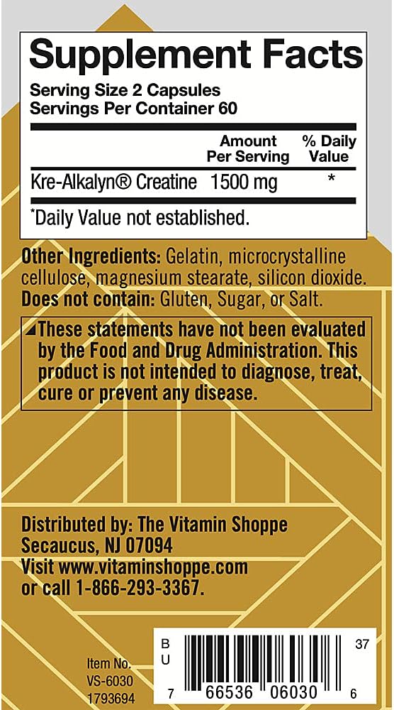 NSF Certified Buffered Creatine for Muscle Building & Performance (120 Capsules)