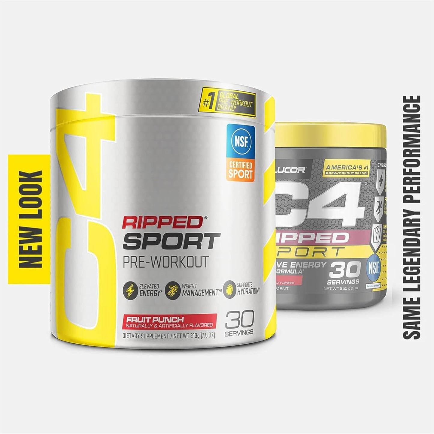 NSF Certified Cellucor C4 Ripped Sport Pre Workout Powder - Sugar Free Energy Supplement for Men & Women, 135mg Caffeine, Weight Loss - Fruit Punch, 30 Servings