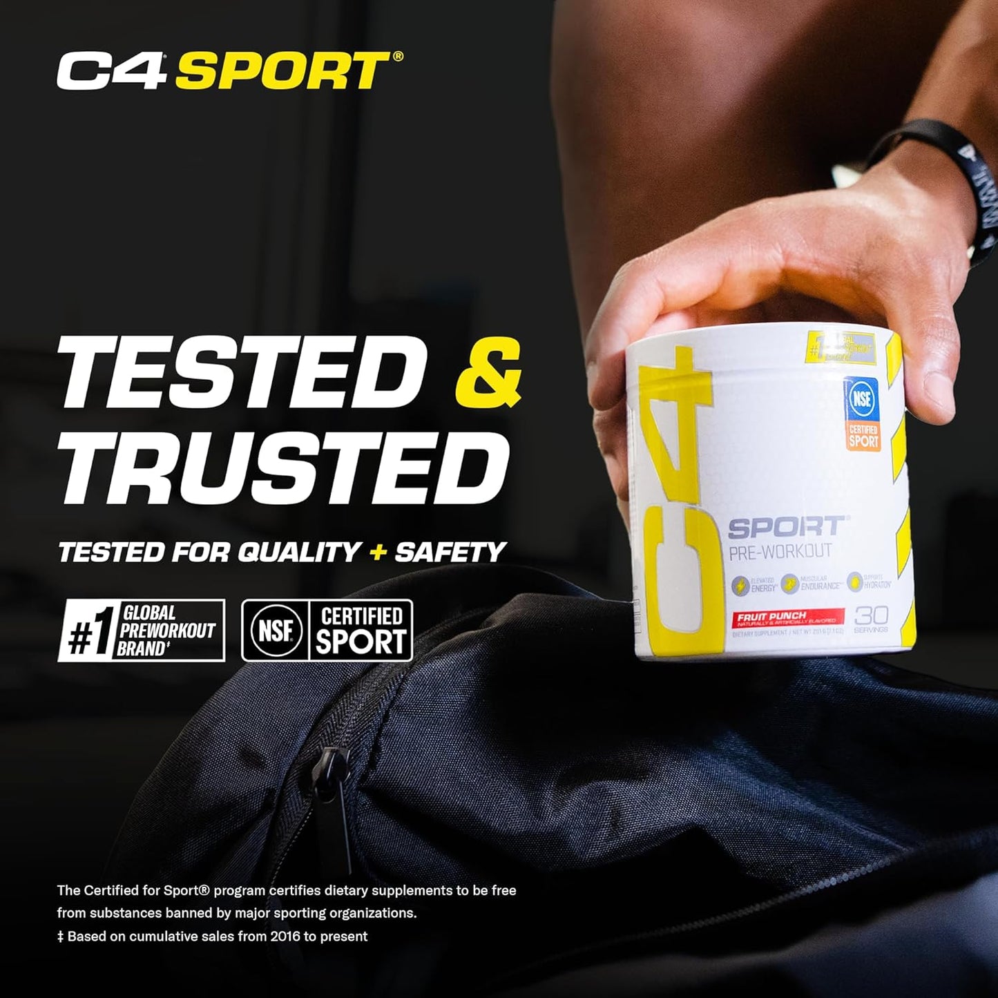 NSF Certified Cellucor C4 Sport Pre Workout Powder in Fruit Punch Flavor - 30 Servings