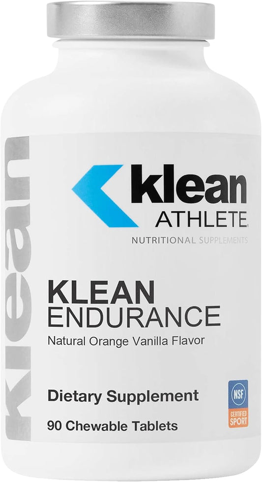NSF Certified Klean Endurance Chewable Tablets with D-Ribose for Energy & Cardiac Support - 90 ct - Orange Vanilla Flavor
