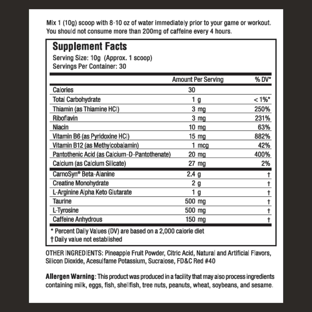 NSF Certified Proven4 Sport Pre Workout Powder with Creatine, Beta Alanine, and Caffeine - Fruit Punch Flavor - 30 Servings for Men and Women