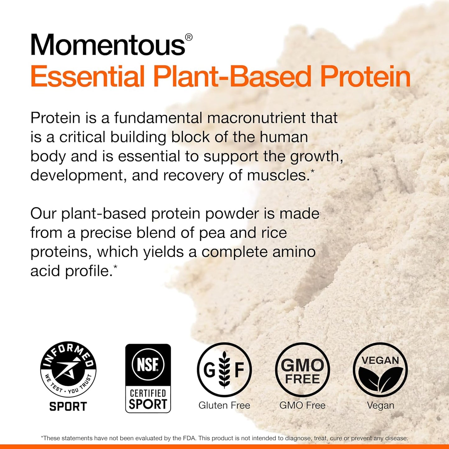 NSF Certified Vegan Protein Powder - 20g Plant Based Protein, Gluten-Free Chocolate - 20 Servings