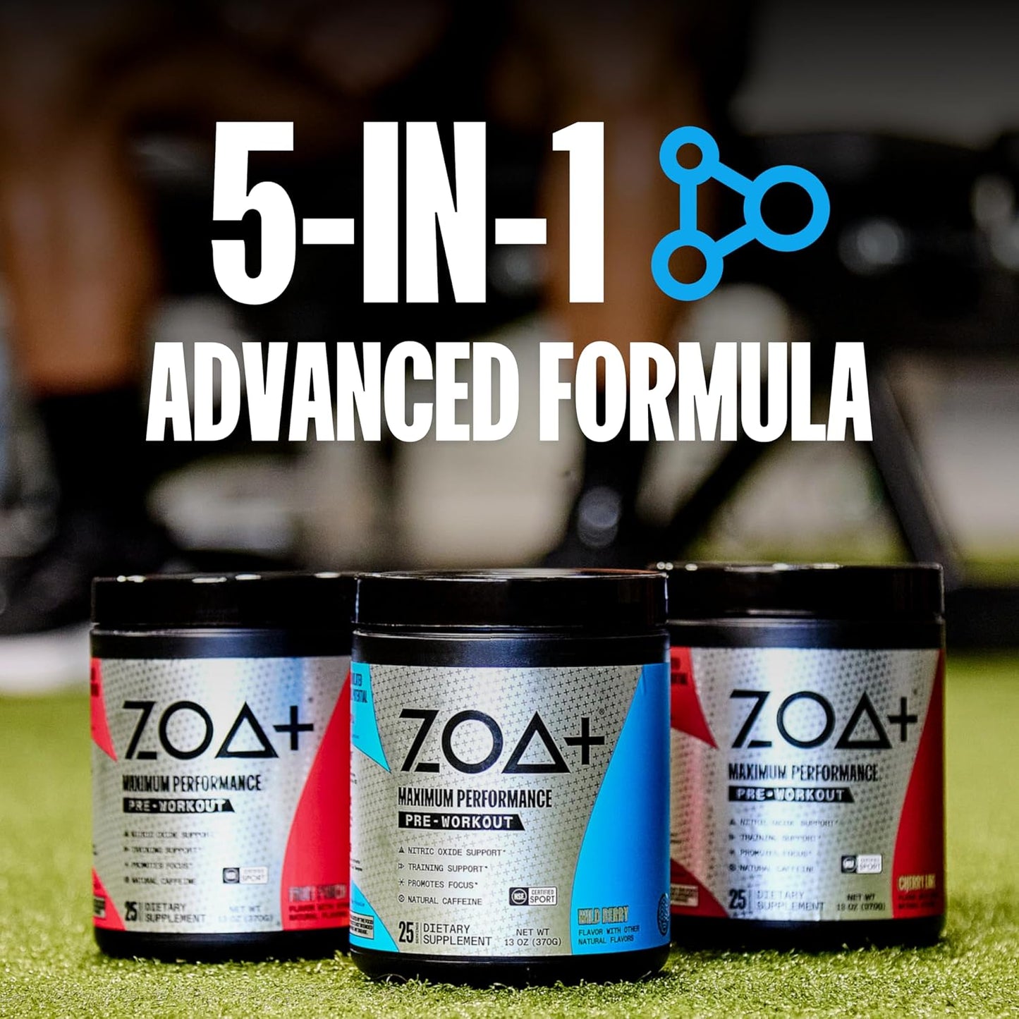 NSF Certified Zero Sugar Cherry Lime Pre Workout Powder with Electrolytes & Caffeine - 25 Servings