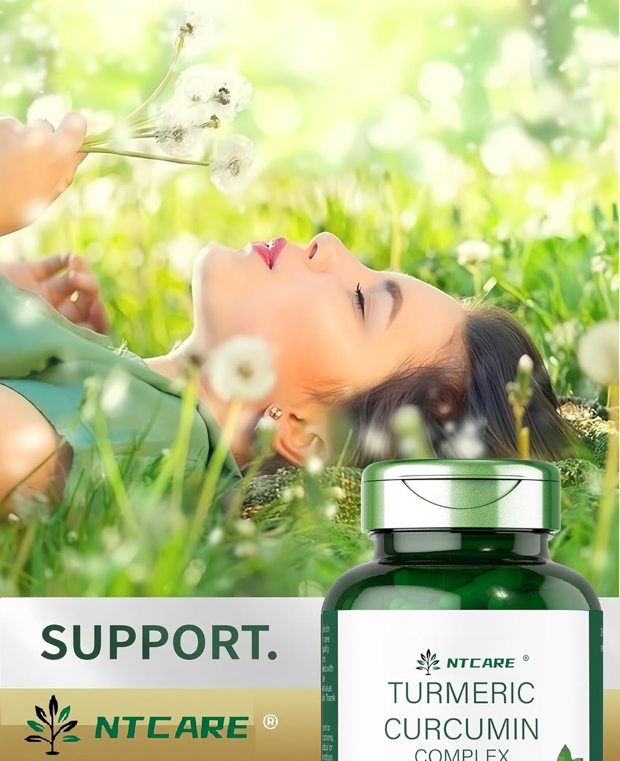 NTCARE Turmeric Curcumin with Black Pepper 3000mg - Joint Support Supplement 240 Capsules - Turmeric Complex Non-GMO Gluten Free