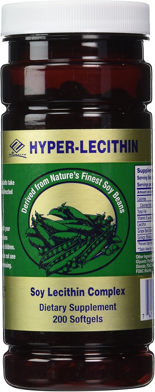 Nu-Health Hyper-Lecithin Softgels - Soy Lecithin Complex (200 Count)