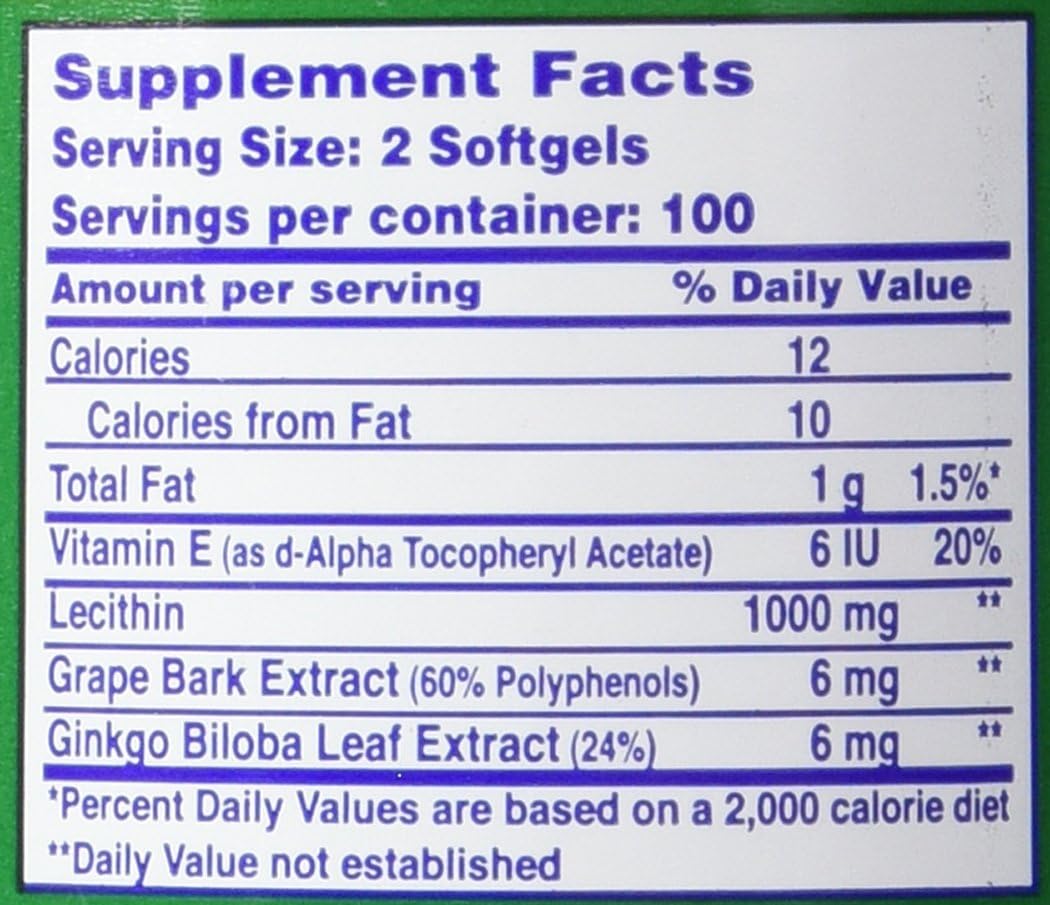 Nu-Health Hyper-Lecithin Softgels - Soy Lecithin Complex (200 Count)