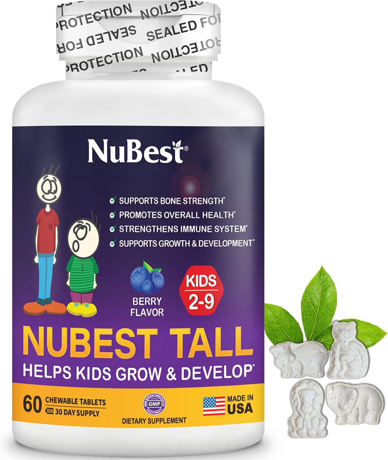 NuBest 3X Height Growth Kit Chocolate Protein Powder for Kids - Promotes Height Growth, Bone Strength, Immunity, Digestion