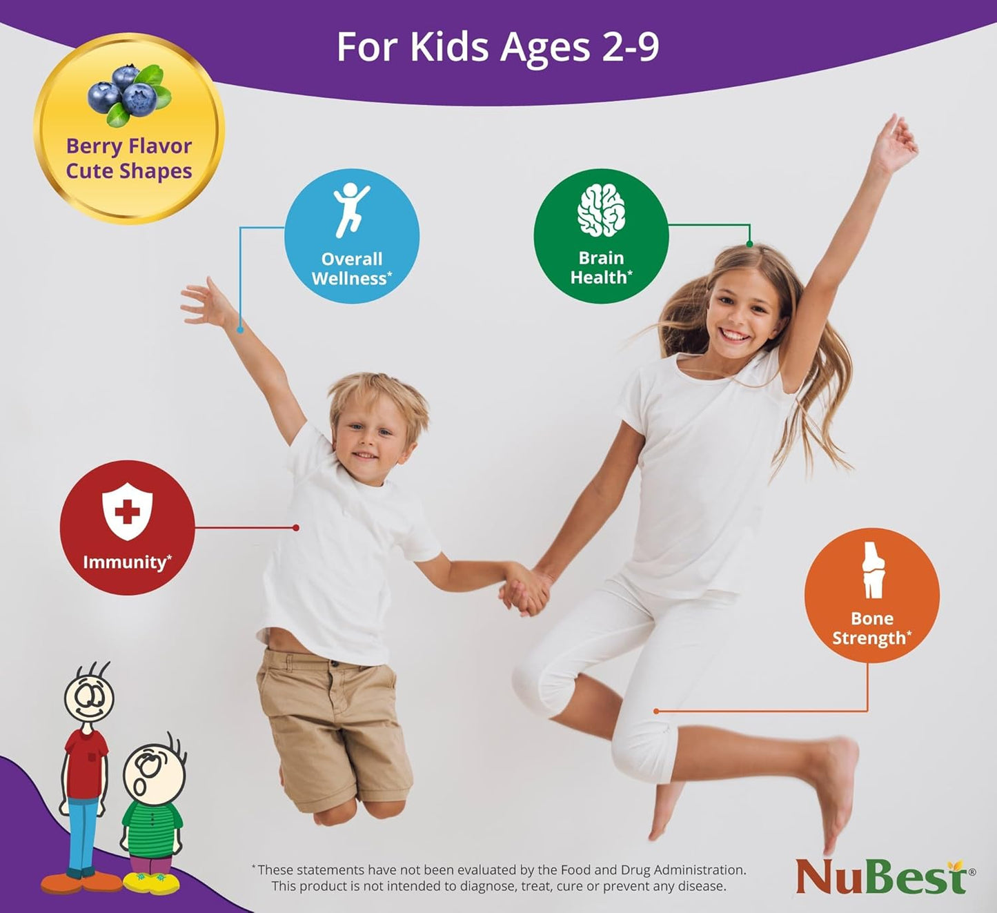 NuBest 3X Height Growth Kit Chocolate Protein Powder for Kids - Promotes Height Growth, Bone Strength, Immunity, Digestion